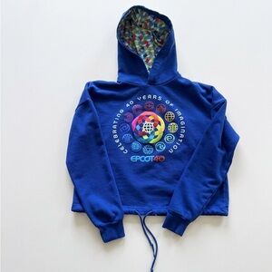 Blue Disney EPCOT 40 Hoodie cropped